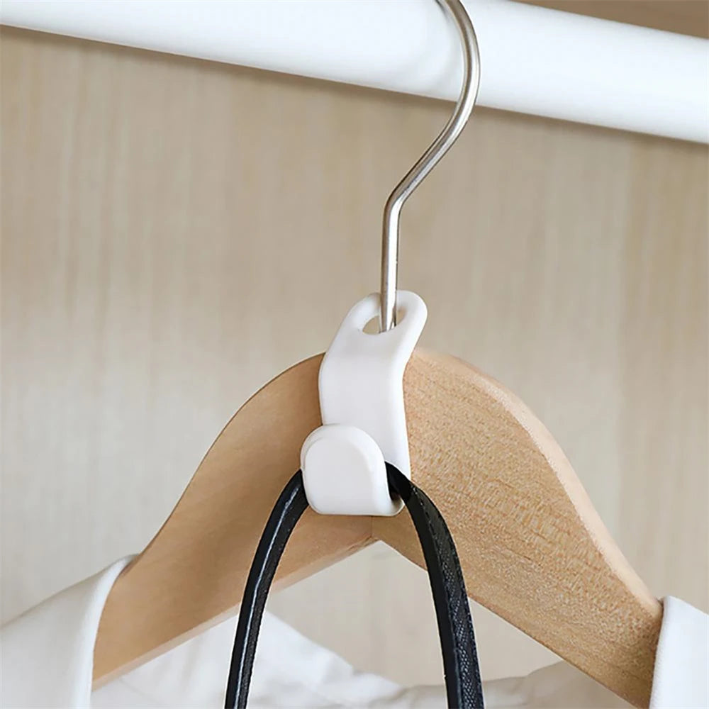 Space-Saving Hanger Connector Hooks for Closet Organization