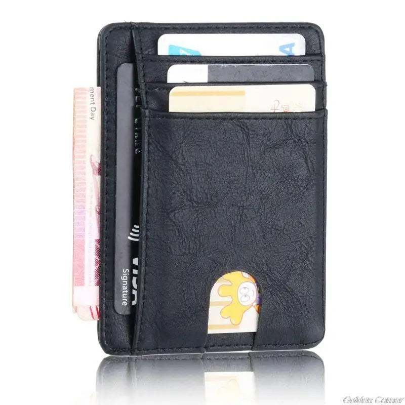 Slim RFID-Blocking Zipper Wallet