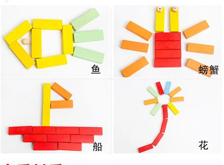 Colorful Wooden Balance Stacking Game for Family Fun