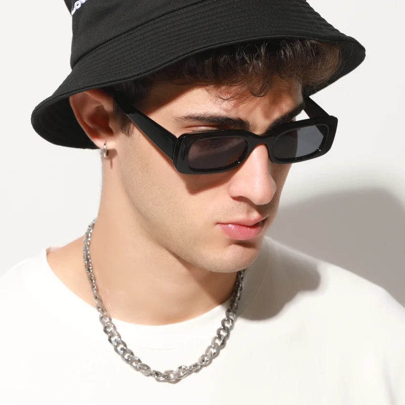 Classic Square Sunglasses with UV400 Protection
