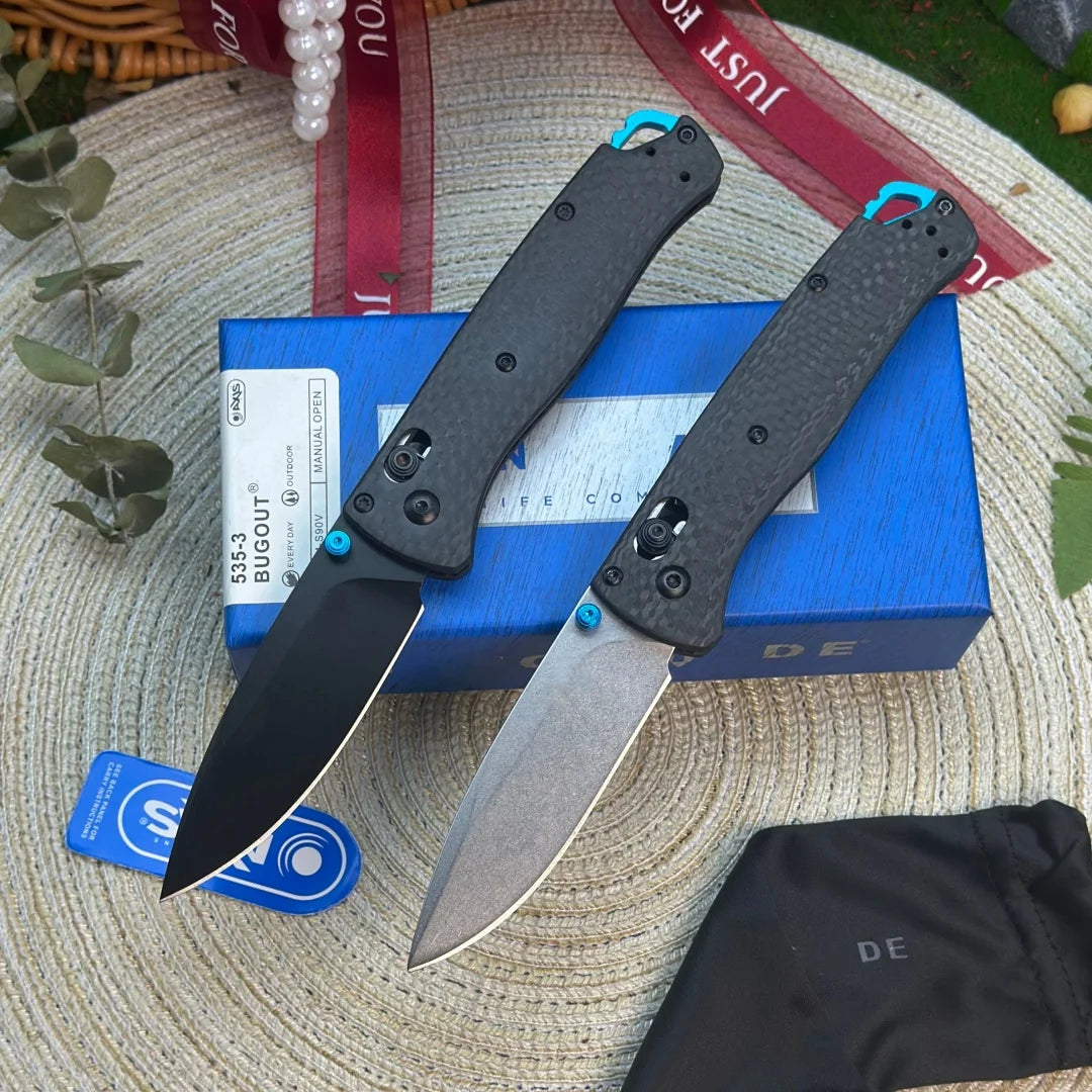 Premium S90V Steel Folding Knife with Carbon Fiber Handle