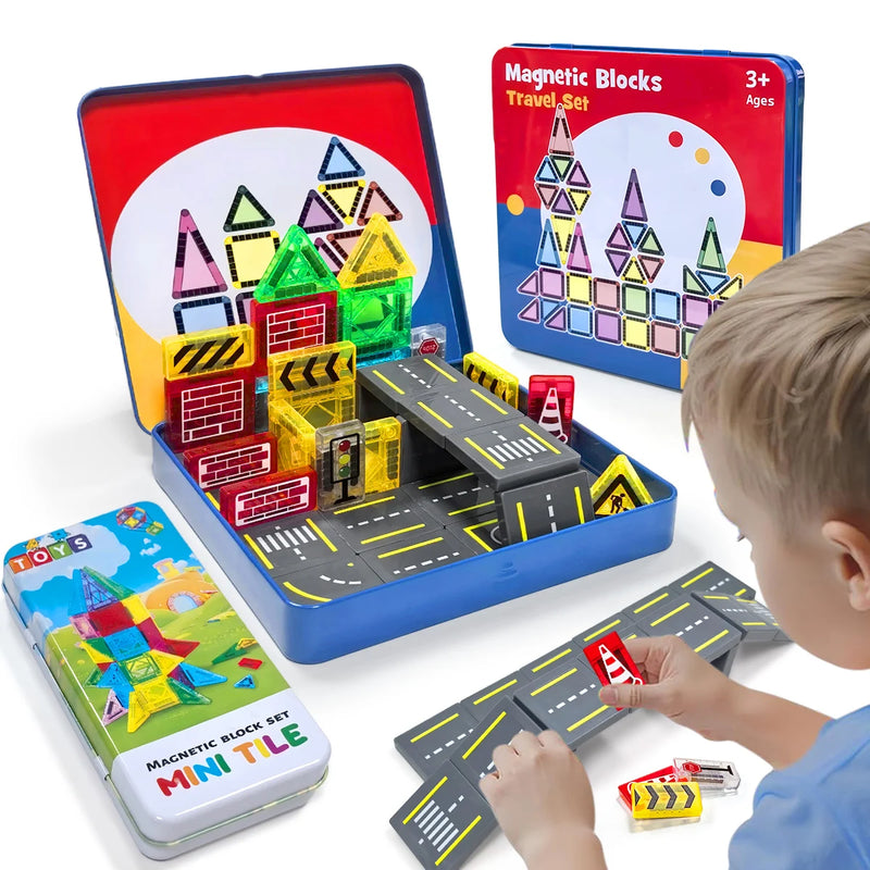 Magnetic Road Construction Set