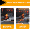 Before and after installation comparison of a CNC aluminum clutch and brake lever set for motorcycles.