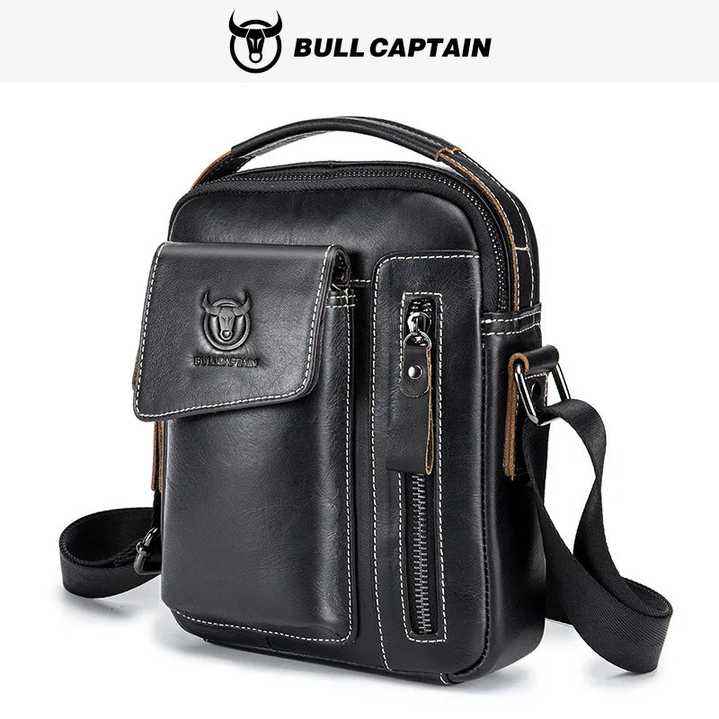 Genuine Leather Crossbody Bag for Men