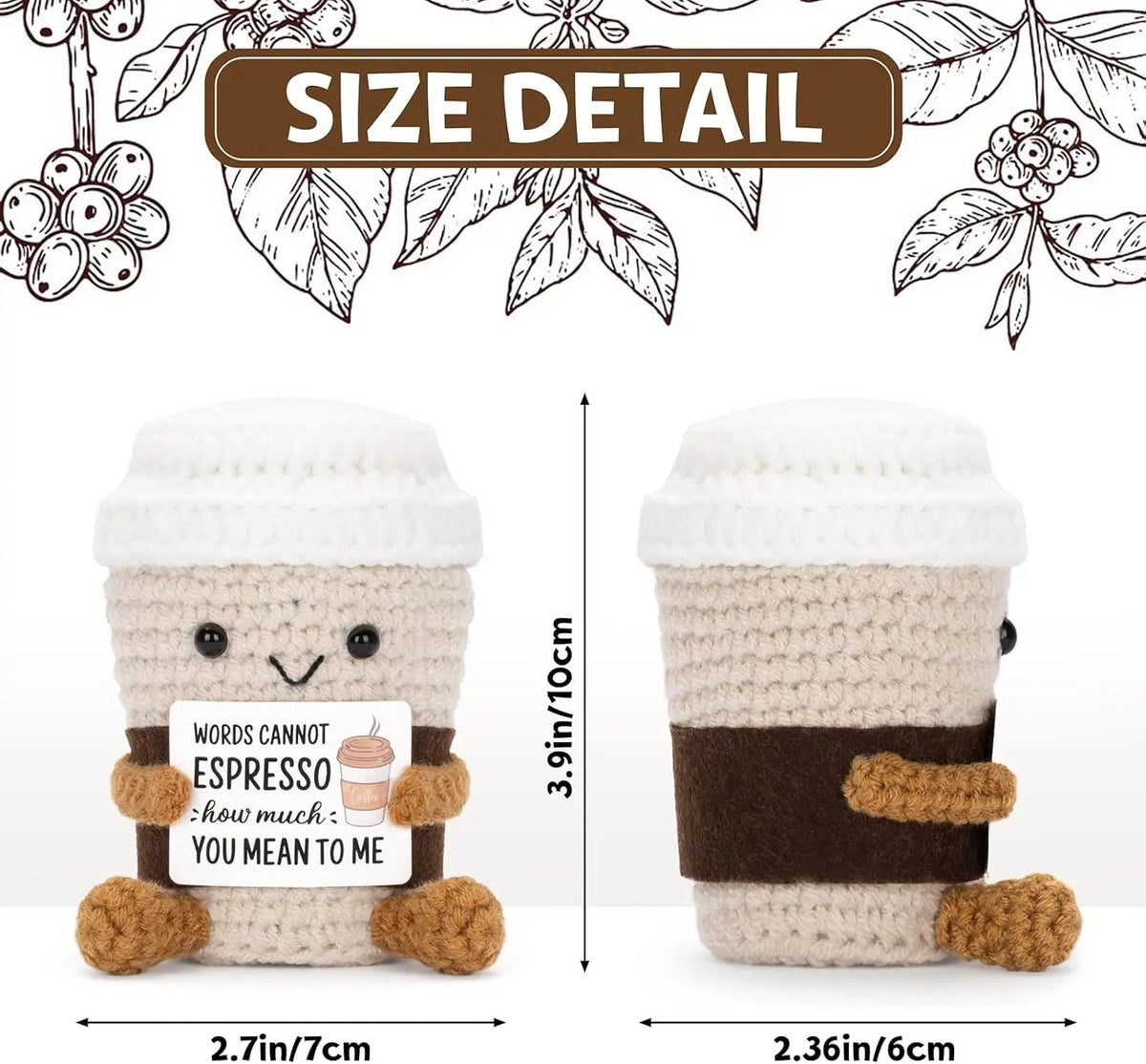 Handmade Crochet Pocket Hug Doll with Custom Message