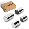 A box containing a magnetic docking hardware cover kit for Harley touring models, with several chrome cylindrical parts displ