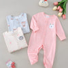 Newborn Baby Girls Footed Sleepers 3-Pack - Soft Long Sleeve Rompers with Adorable Patterns
