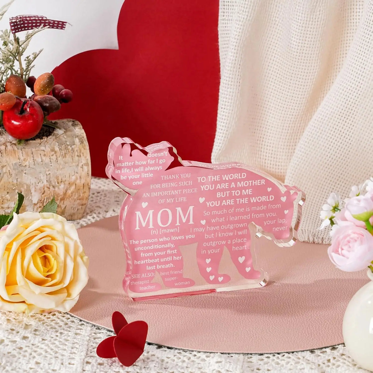 Mama Bear Desk Plaque - Heartfelt Gift for Mom