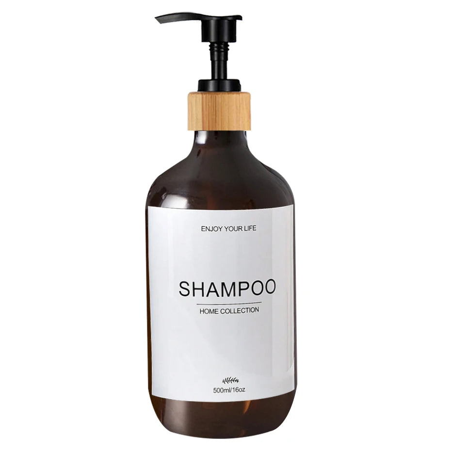 Refillable Shampoo & Body Wash Dispenser Bottle with Pump (500ml)