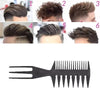 A set of black hair brushes and a sponge comb for styling waves and dreadlocks