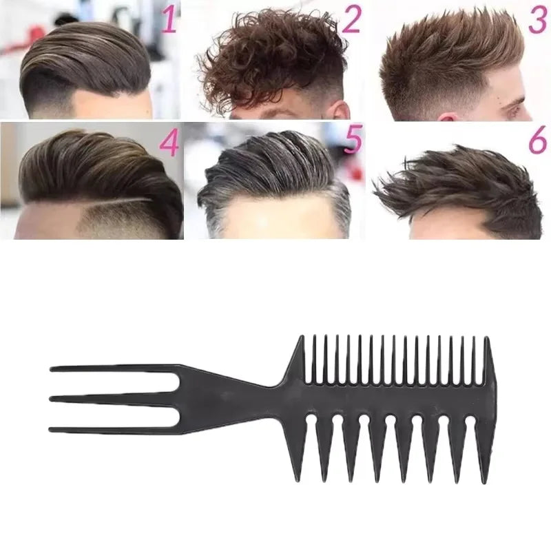 A set of black hair brushes and a sponge comb for styling waves and dreadlocks