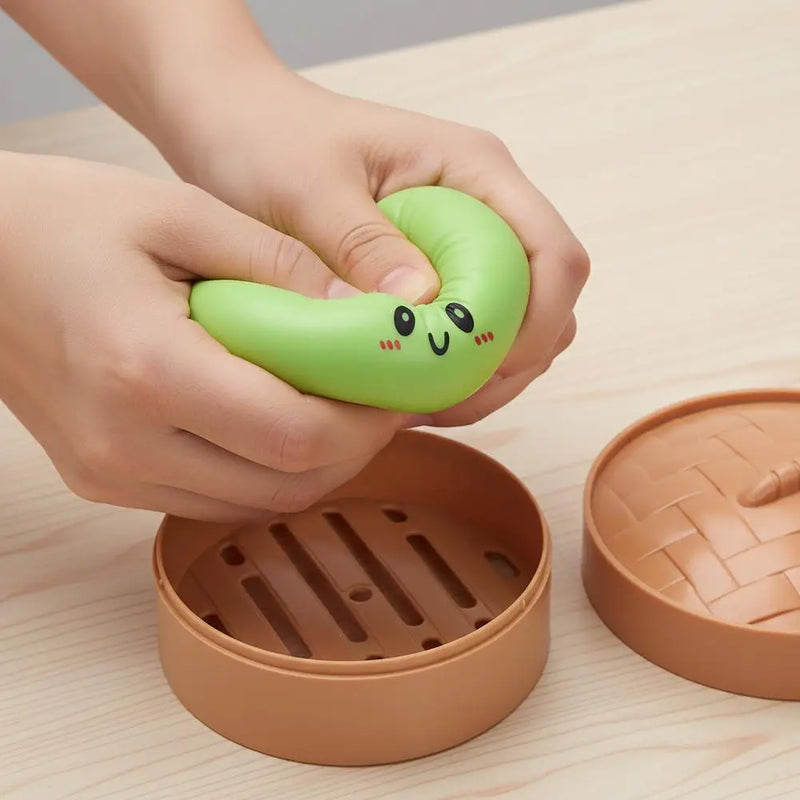Realistic Steamed Bun Squishy Toy