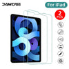 Two tempered glass screen protectors for iPad devices, packaged with tools.