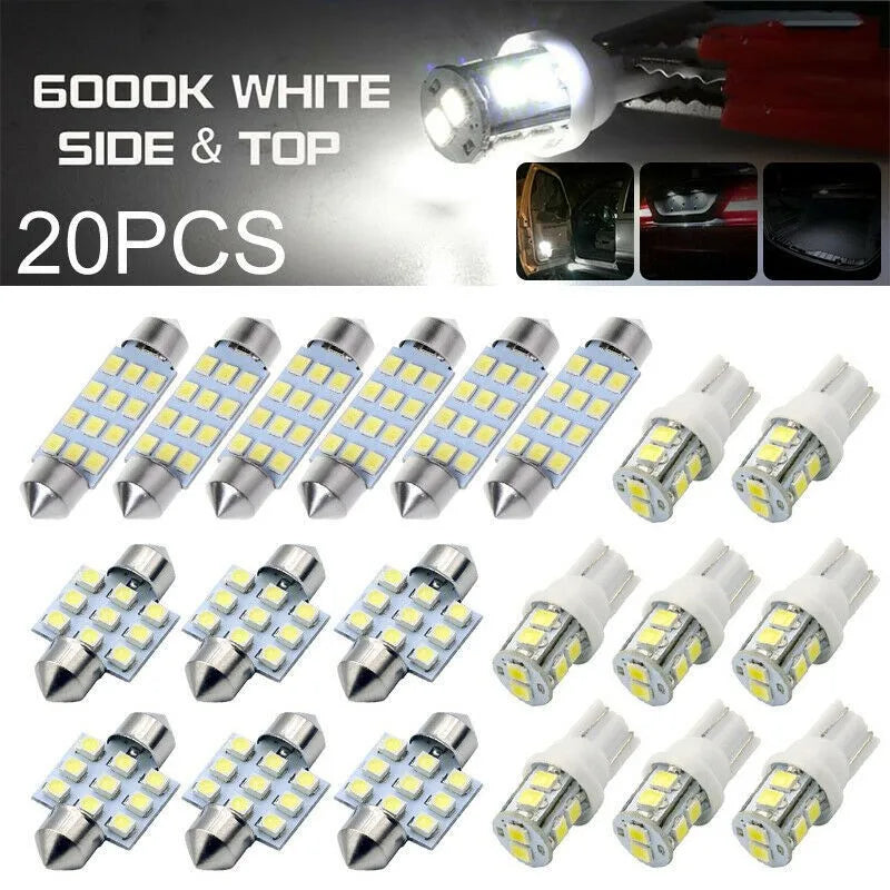 LED Car Interior Light Bulb Set (42-Piece) – 6000K White