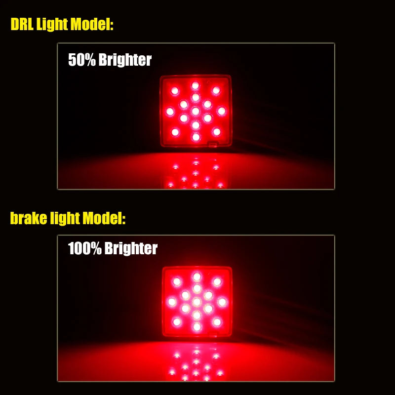 LED Trailer Hitch Receiver Cover with Brake & Tail Lights