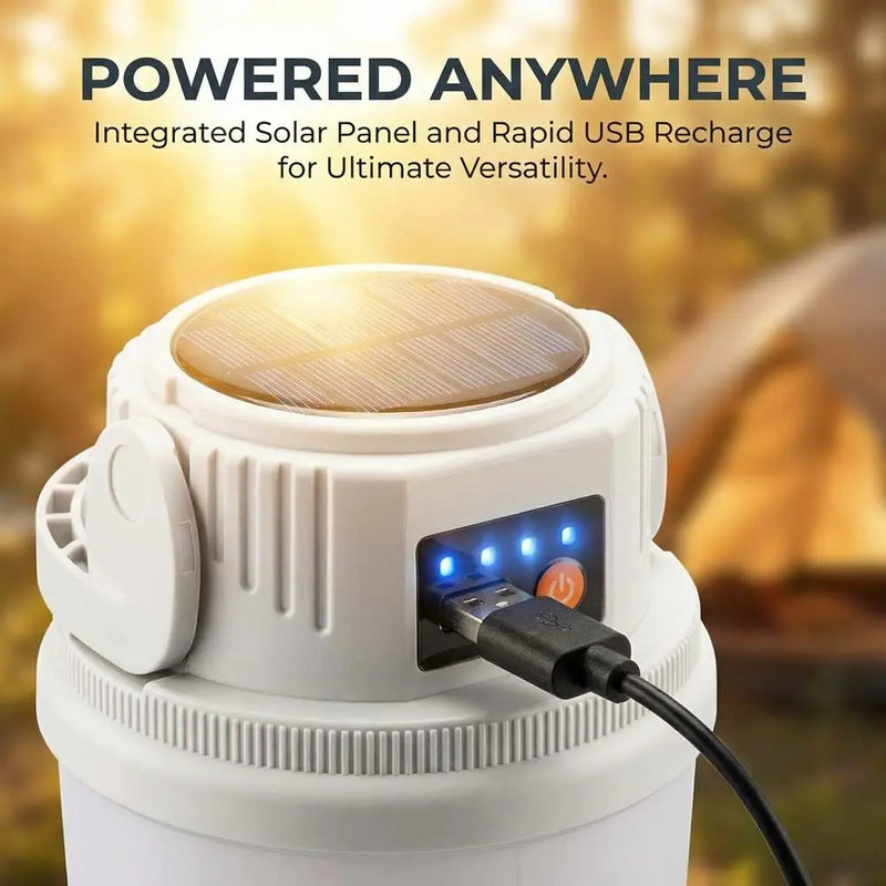 Portable Solar & USB Rechargeable Camping Lantern