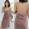 Soft Quick-Dry Wearable Towel Wrap with Adjustable Straps