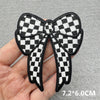 Black & White Racing Flag Embroidered Patches (Iron-On / Sew-On)