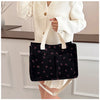 Strawberry Bowknot Canvas Tote Bag