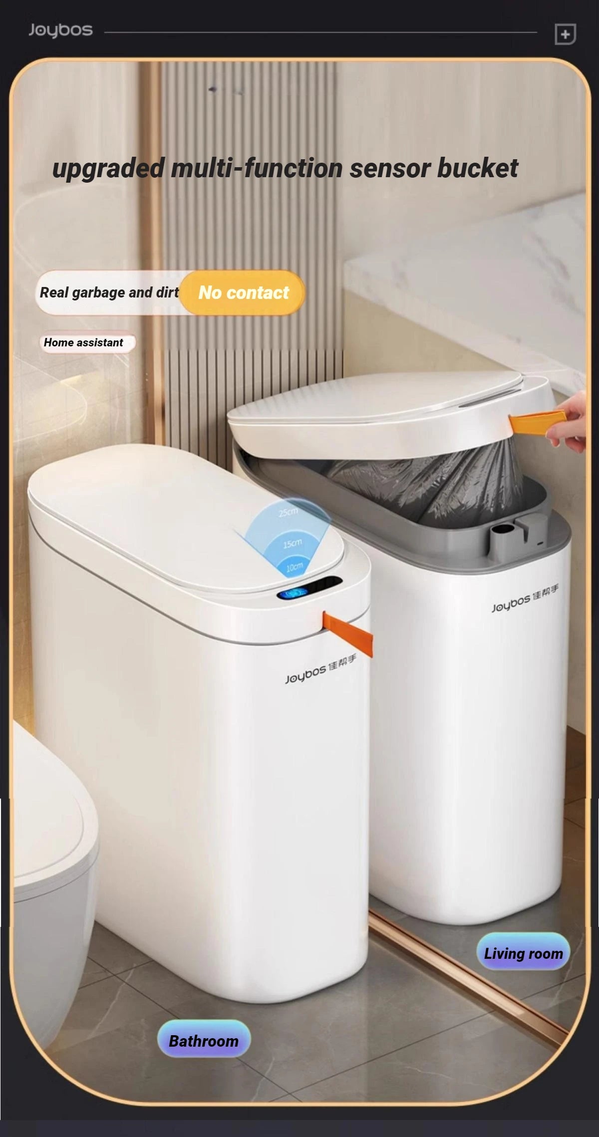 Automatic Sensor Trash Can with Adsorption Bag