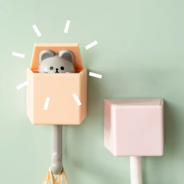 Cute Cartoon Cat Wall Hooks - Self-Adhesive