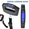 A black digital luggage scale is shown, displaying a weight of 5.94 kg, with a hanging strap visible.