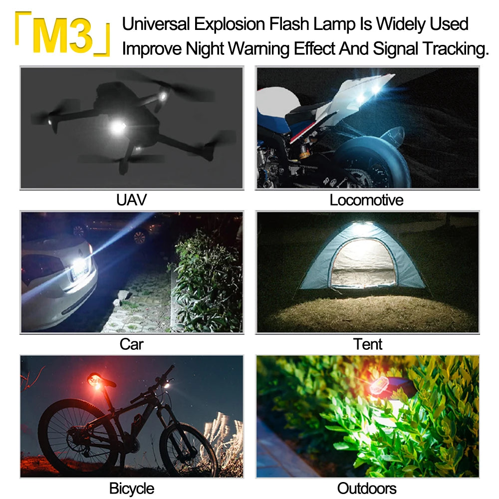 Wireless LED Strobe Light with Remote Control for Vehicles