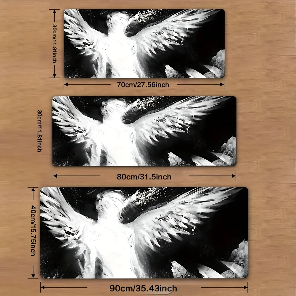 Artistic Angel Wing Mouse Pad – Large Non-Slip Desk Mat for Office & Gaming
