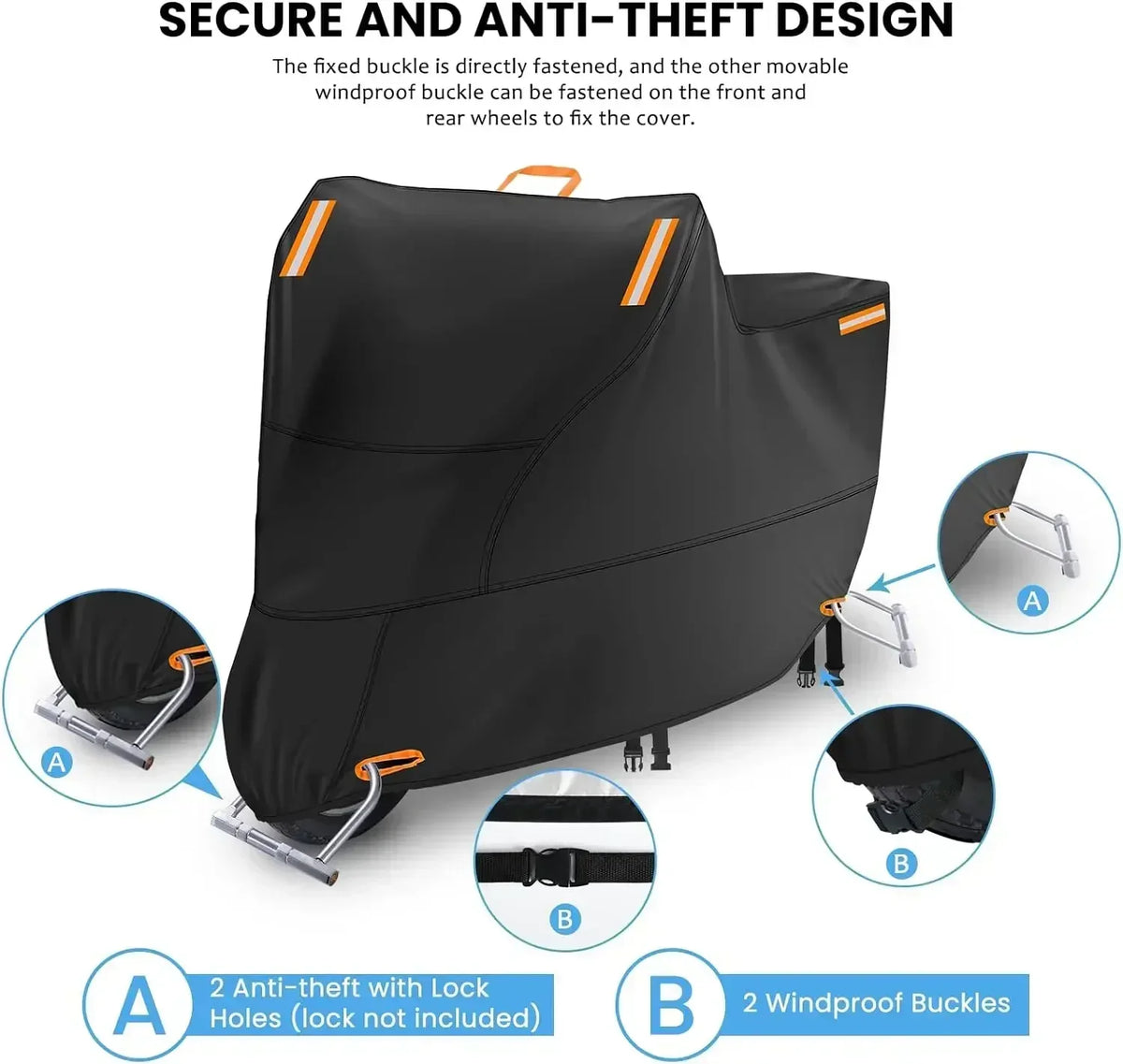 All-Weather Motorcycle Cover with UV Protection