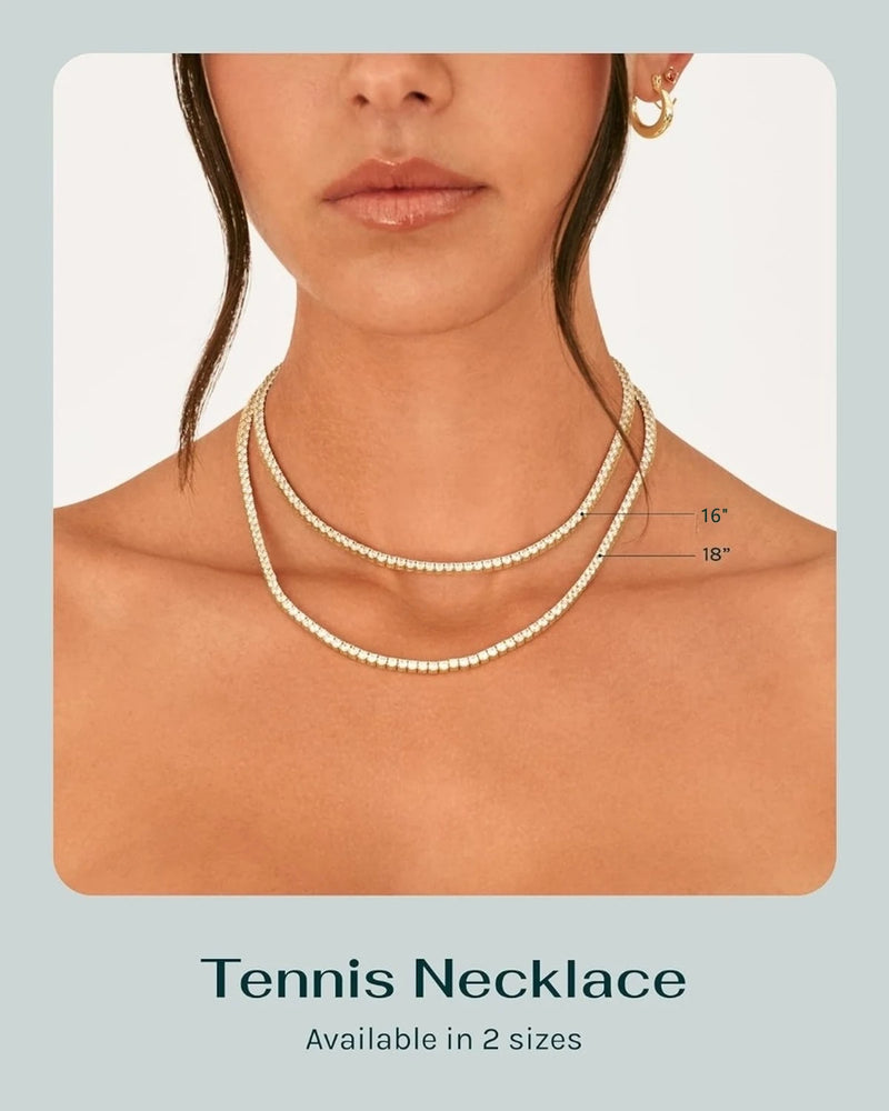 Simulated Diamond Tennis Necklace