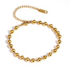 Gold-Plated Stainless Steel Link Bracelet