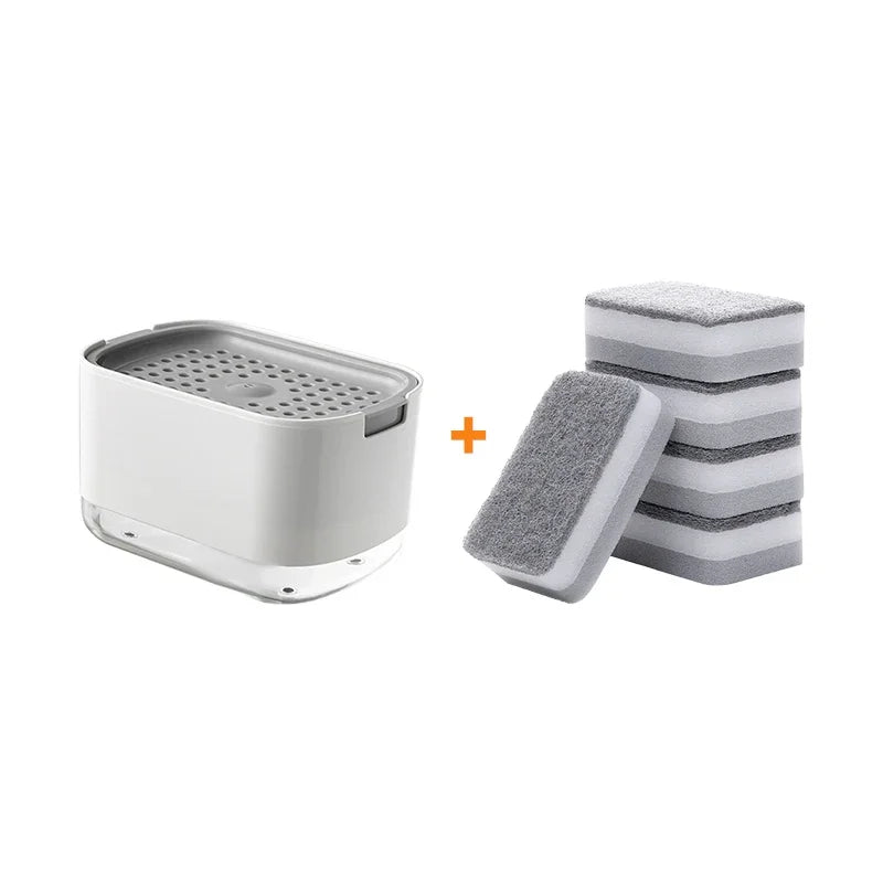 2-in-1 Dish Soap Dispenser with Sponge Holder