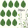 20 pieces of green invisible plant wall clips designed for supporting climbing vines.