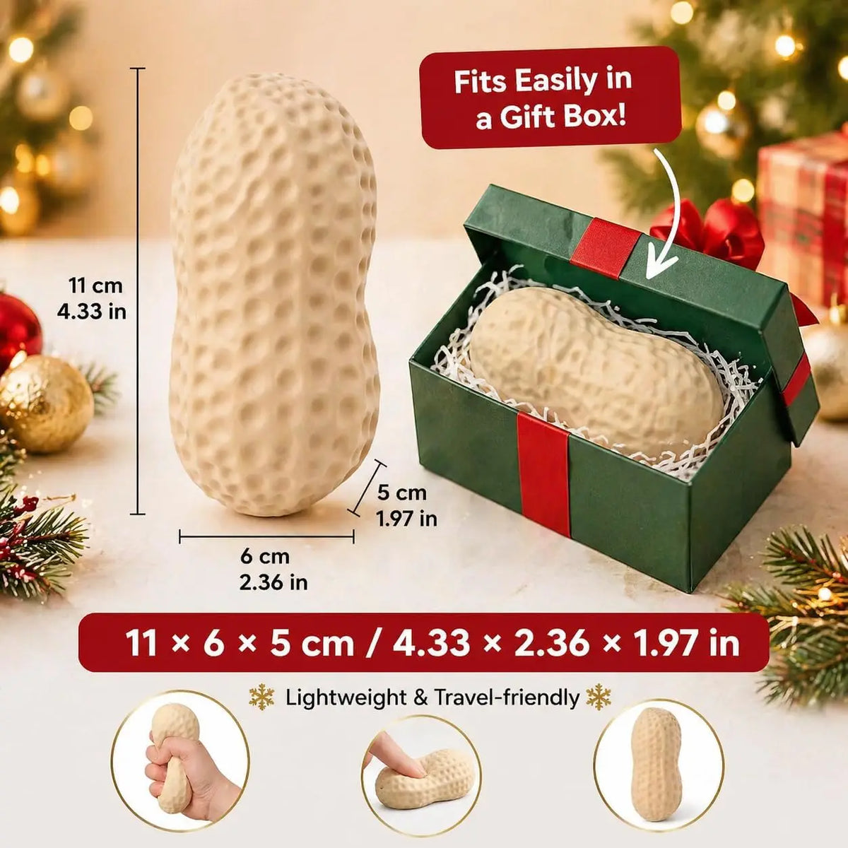 Realistic Peanut Squishy Stress Relief Toy