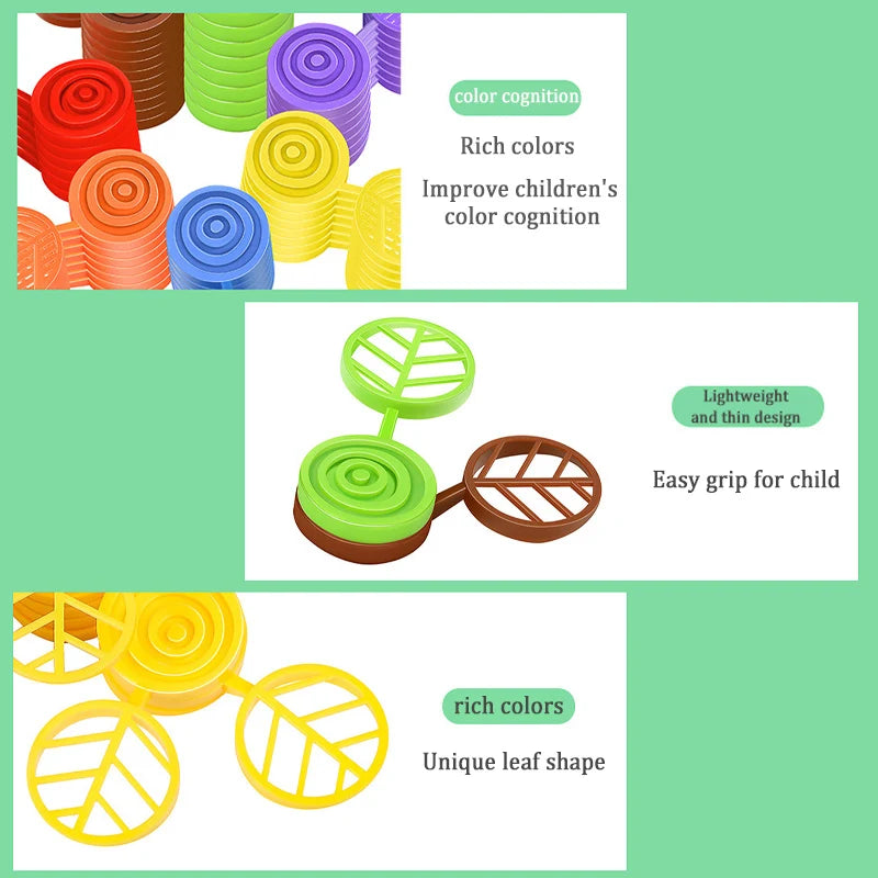 Rainbow Balance Tree Stacking Game