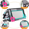 High-contrast crinkle cloth book with a tummy time mirror featuring various textures and sounds for babies