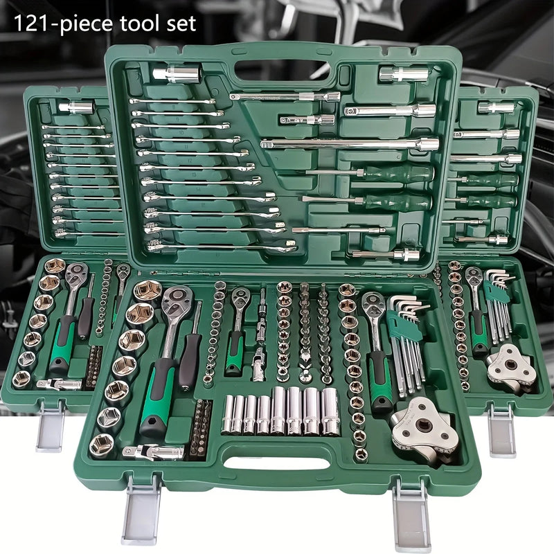 53-Piece Professional Mechanic's Tool Kit with Quick Ratchet