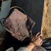 Handmade Beaded Denim Crossbody Bag
