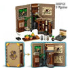 A set of 233 pieces featuring 3 figures and various fantasy theme models built from wooden building blocks.
