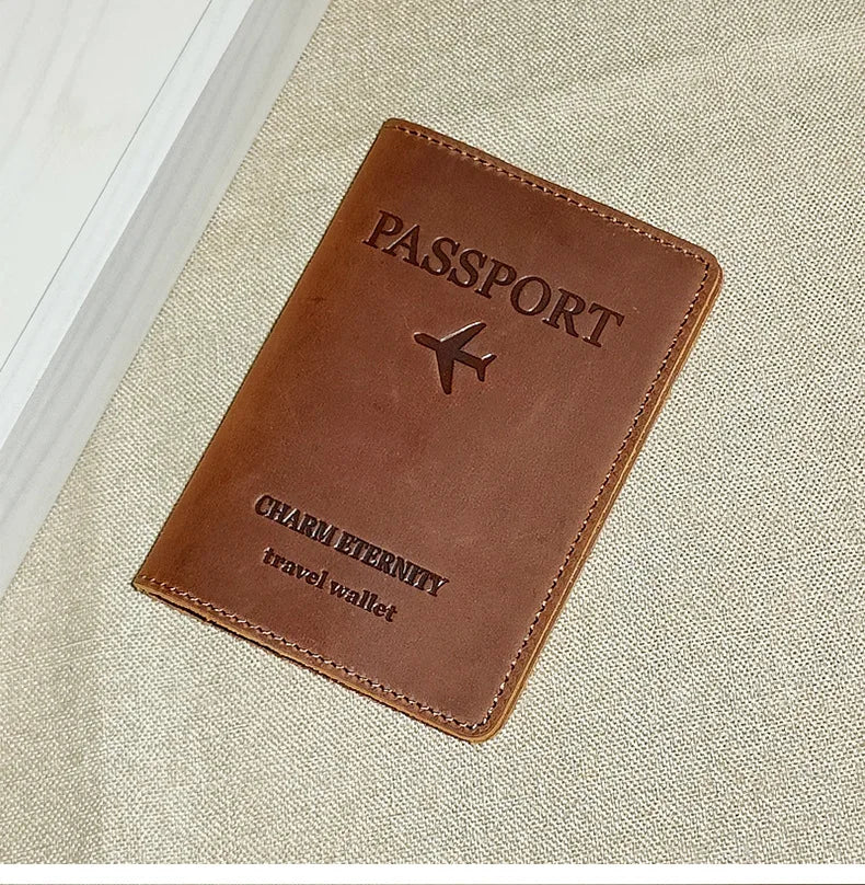 RFID-Blocking Leather Passport Holder