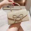 Crystal Bowknot Evening Clutch with Chain Strap