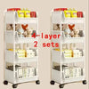 Rolling Storage Cart with Wheels – Multi-Purpose Kitchen, Bathroom & Office Organizer