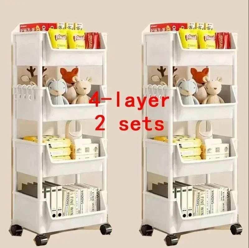 Rolling Storage Cart with Wheels – Multi-Purpose Kitchen, Bathroom & Office Organizer