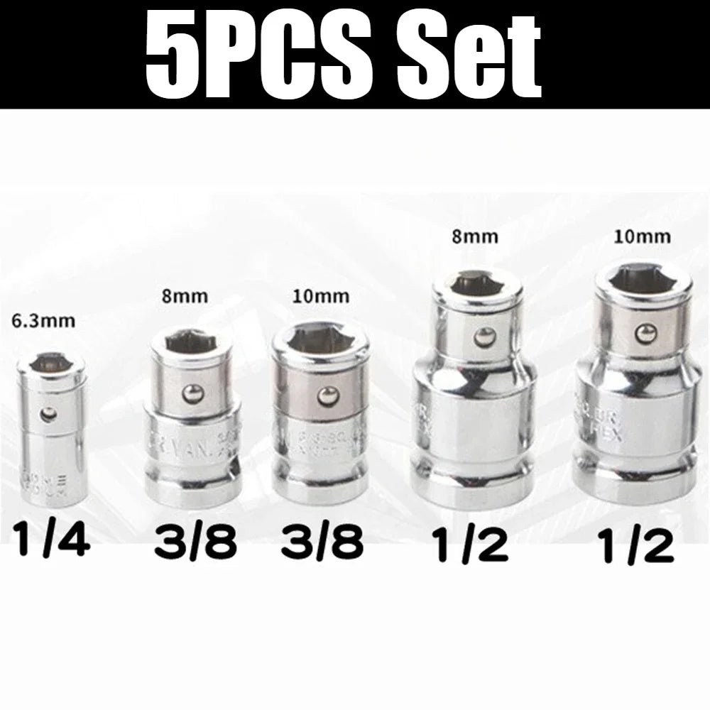 Socket Wrench Adapter & Reducer Kit (1/4" to 1/2" Drive)