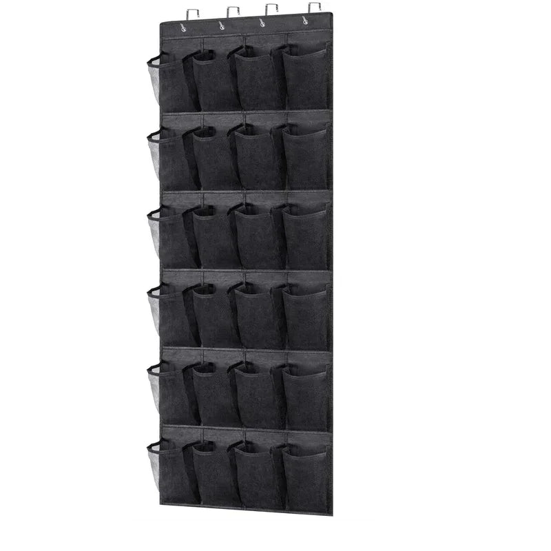 Over-the-Door Hanging Shoe Organizer with Mesh Pockets