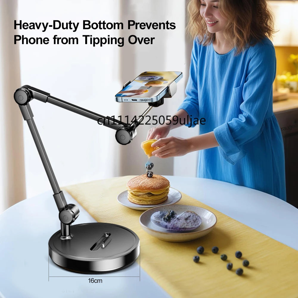 Folding Adjustable Phone Stand with Flexible Arm