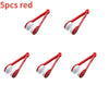 Five red portable double-sided glasses cleaning brushes with white microfiber pads