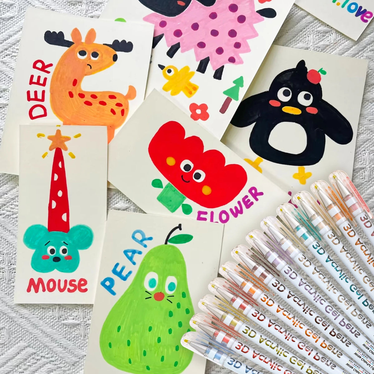 3D Acrylic Gel Pen with Quick-Dry Ink for Art and Notes