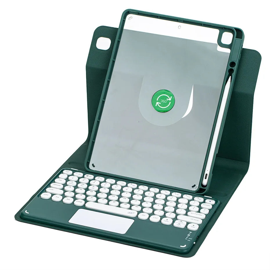 360° Rotating Keyboard Case for iPad with Magnetic Stand