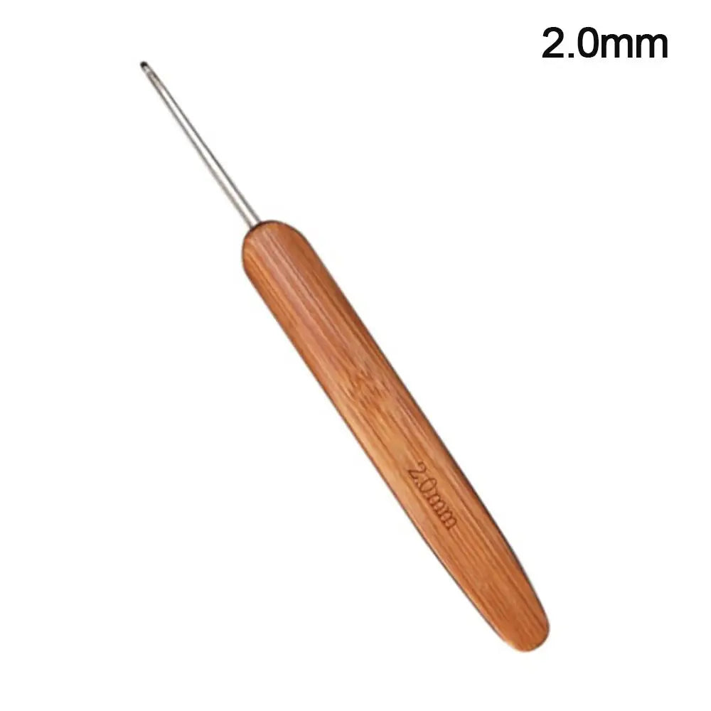 Bamboo Handle Crochet Hook Set with Ergonomic Grip